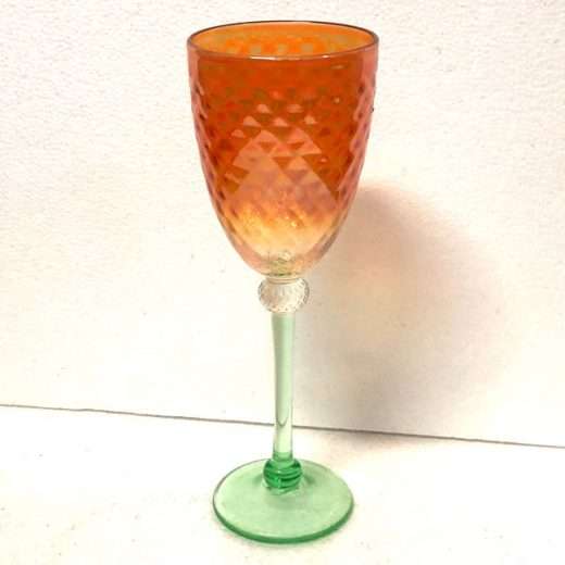Tall Diamond Stemmed Water Glasses