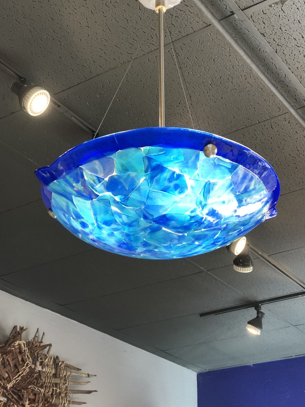Fused Glass Dome Uplight
