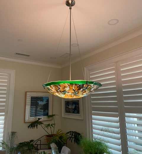 Fused Glass Dome Uplight