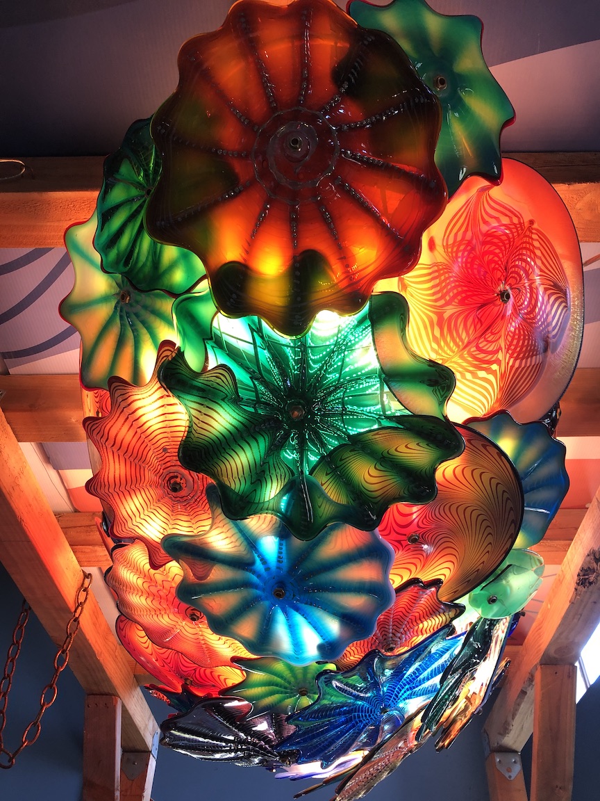 New Rondel Chandelier - Strini Art Glass